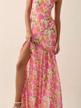mirabella pink satin sorbet maxi dress mirabella blue satin sorbet dress
